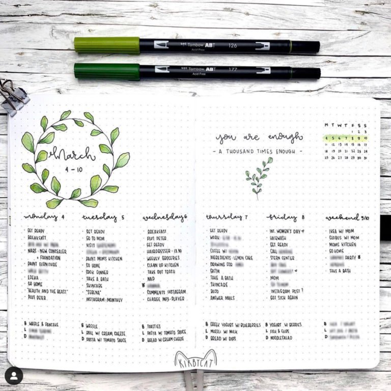 Best Complete Bullet Journal Plants Theme The Smart Wander