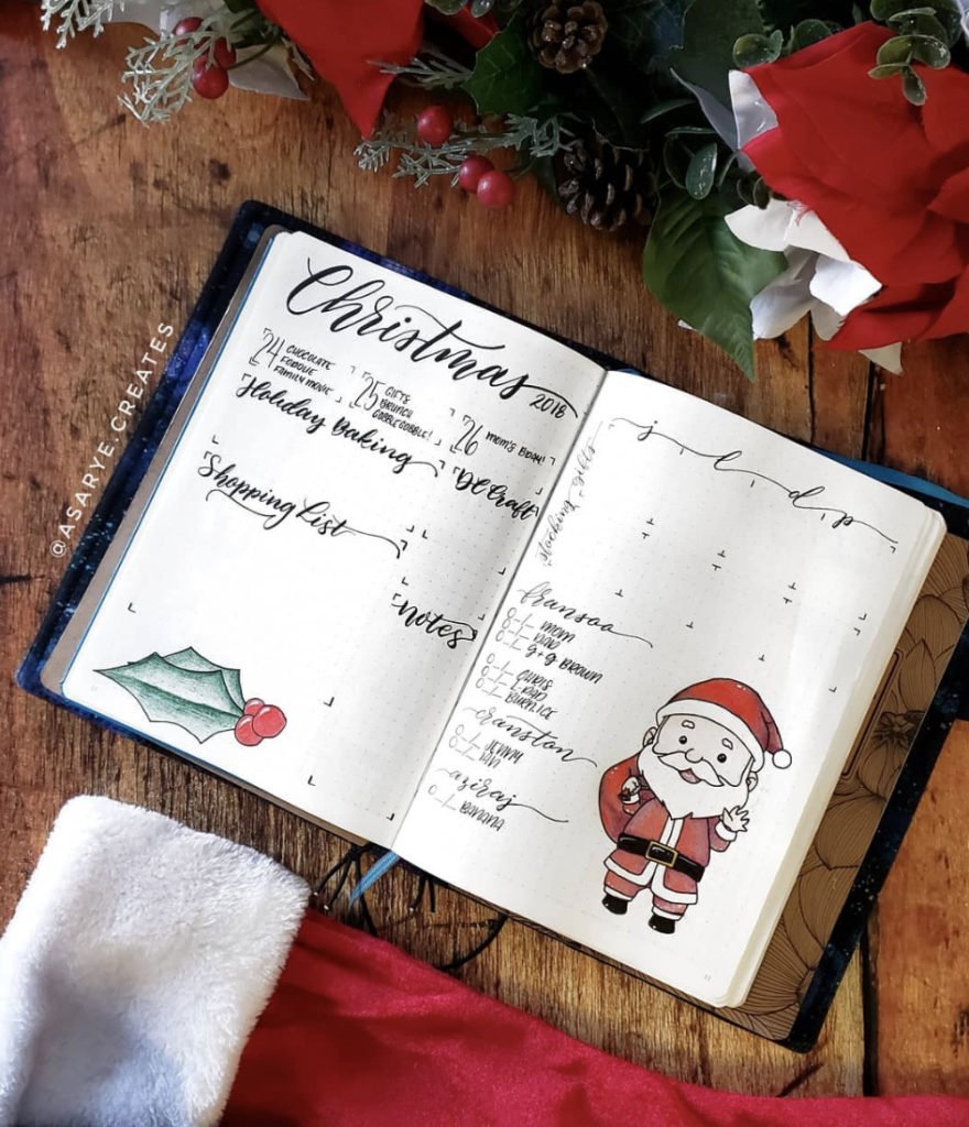 December bullet journal weekly spreads that you'll want to use