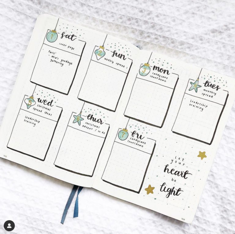 16 Bullet Journal Weekly Spread Ideas For December The Smart Wander