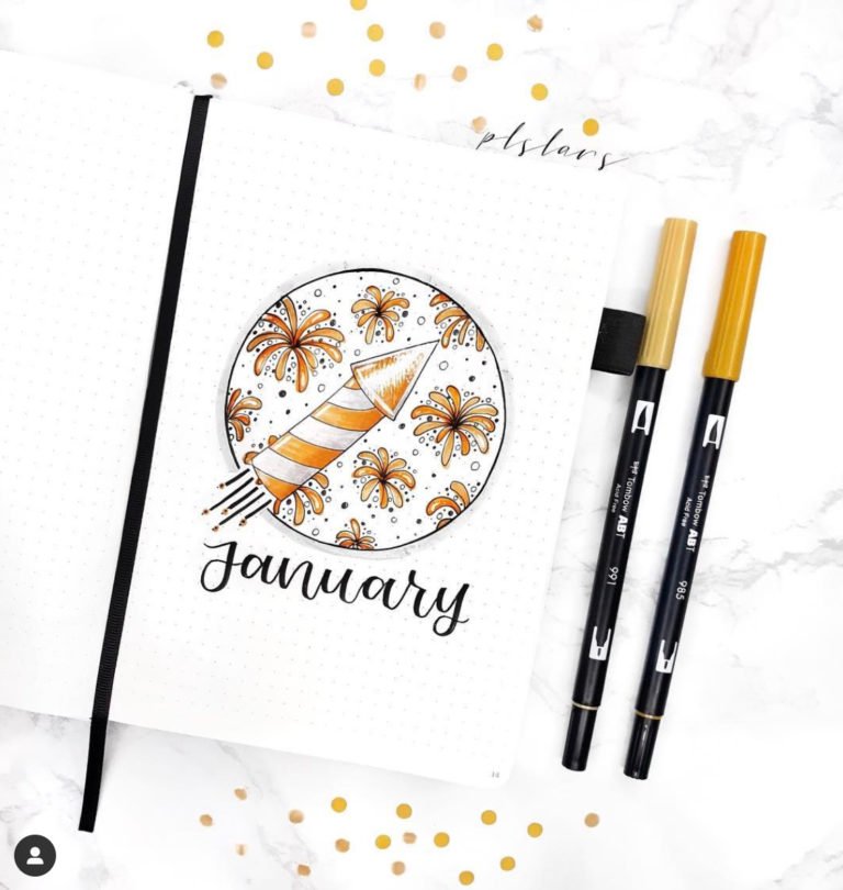 January Bullet Journal Cover Page Ideas - The Smart Wander