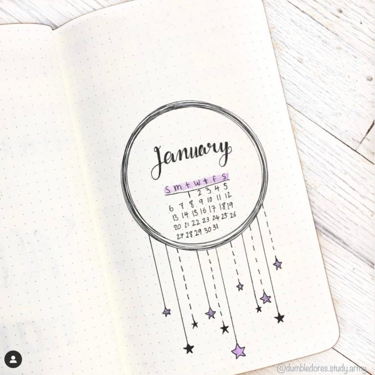 January Bullet Journal Cover Page Ideas - The Smart Wander