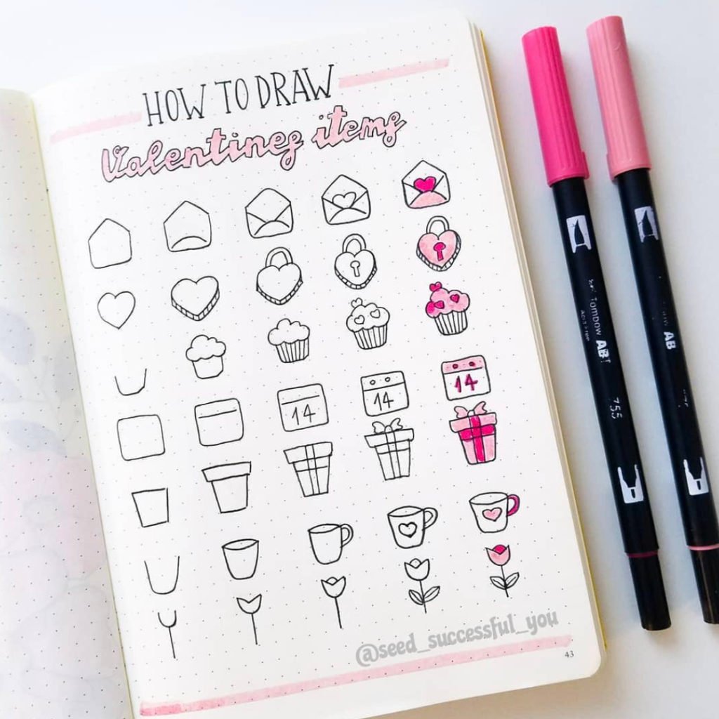 bullet-journal-pink-doodles