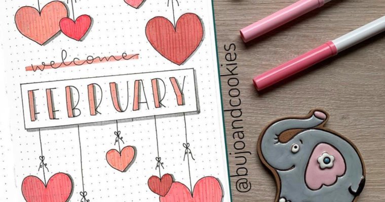 25+ Best February Bullet Journal Valentines Ideas