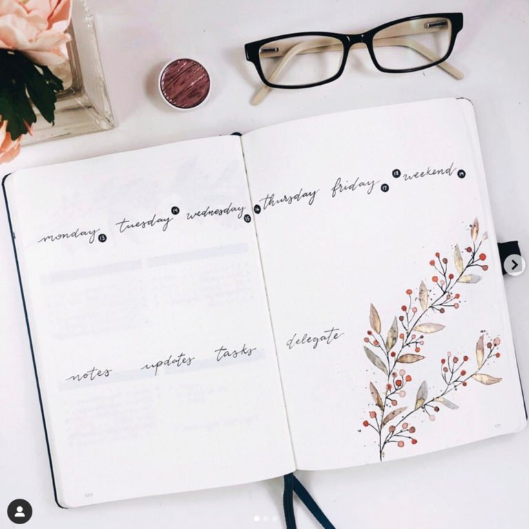 Minimalist Bullet Journal Weekly Spreads for February - The Smart Wander