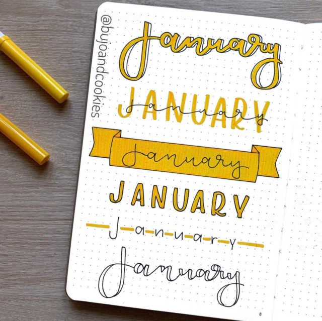 Best Bullet Journal Fonts and Headers for Every Month - The Smart Wander