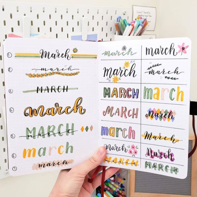 Best Bullet Journal Fonts and Headers for Every Month - The Smart Wander