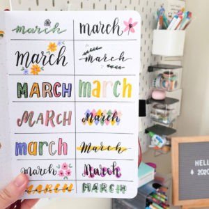 Best Bullet Journal Fonts and Headers for Every Month - The Smart Wander