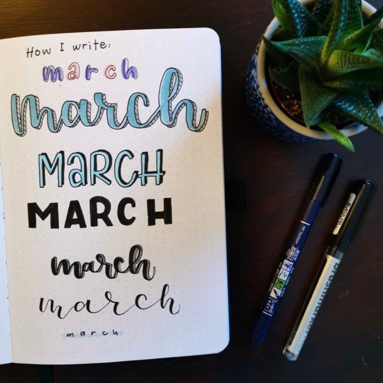 Best Bullet Journal Fonts and Headers for Every Month - The Smart Wander