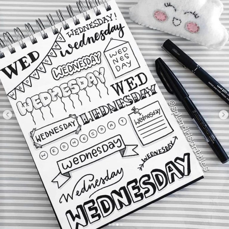Bullet Journal Font Ideas for Everyday of the Week - The Smart Wander
