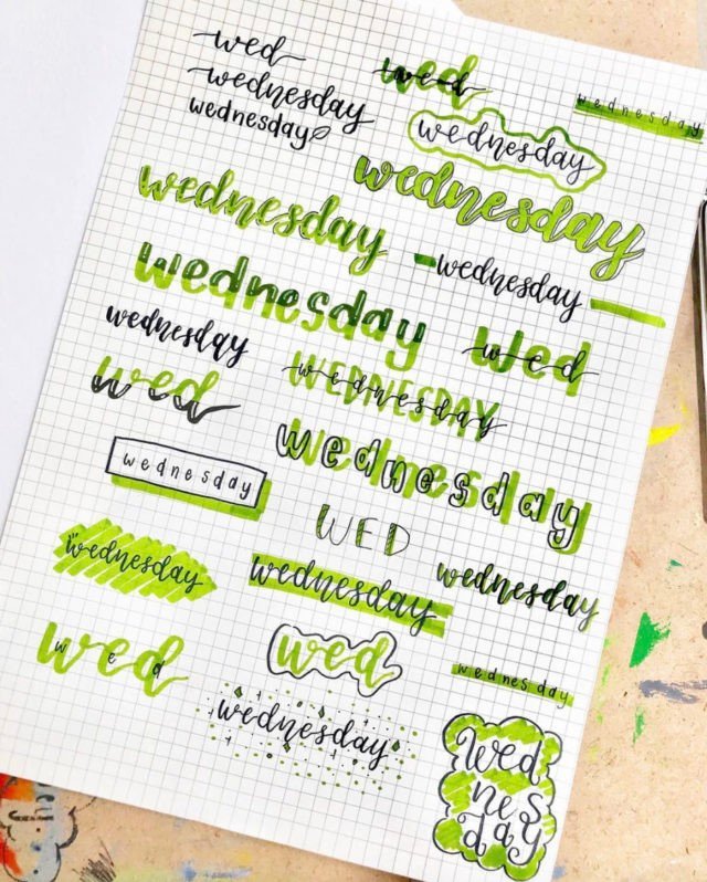 Bullet Journal Font Ideas for Everyday of the Week - The Smart Wander