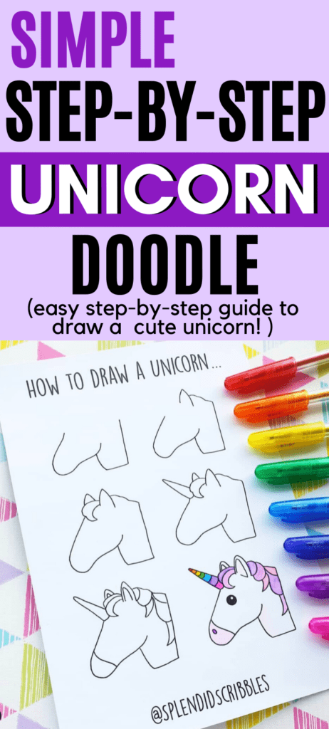 Cute Unicorn Drawing Step By Step Easy