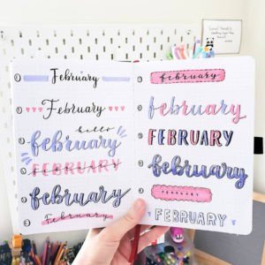 Best Bullet Journal Fonts and Headers for Every Month - The Smart Wander