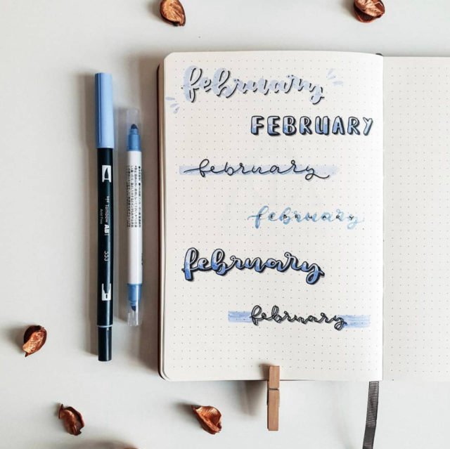 Best Bullet Journal Fonts and Headers for Every Month - The Smart Wander