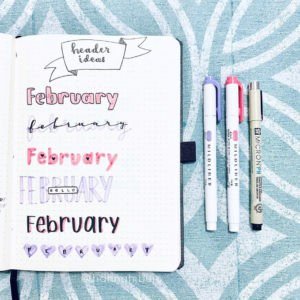 Best Bullet Journal Fonts and Headers for Every Month - The Smart Wander