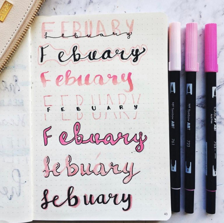 Best Bullet Journal Fonts and Headers for Every Month - The Smart Wander