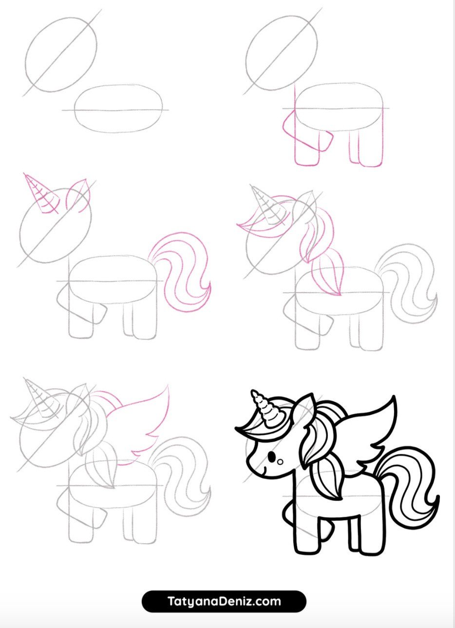 How to draw a Unicorn step by step - The Smart Wander