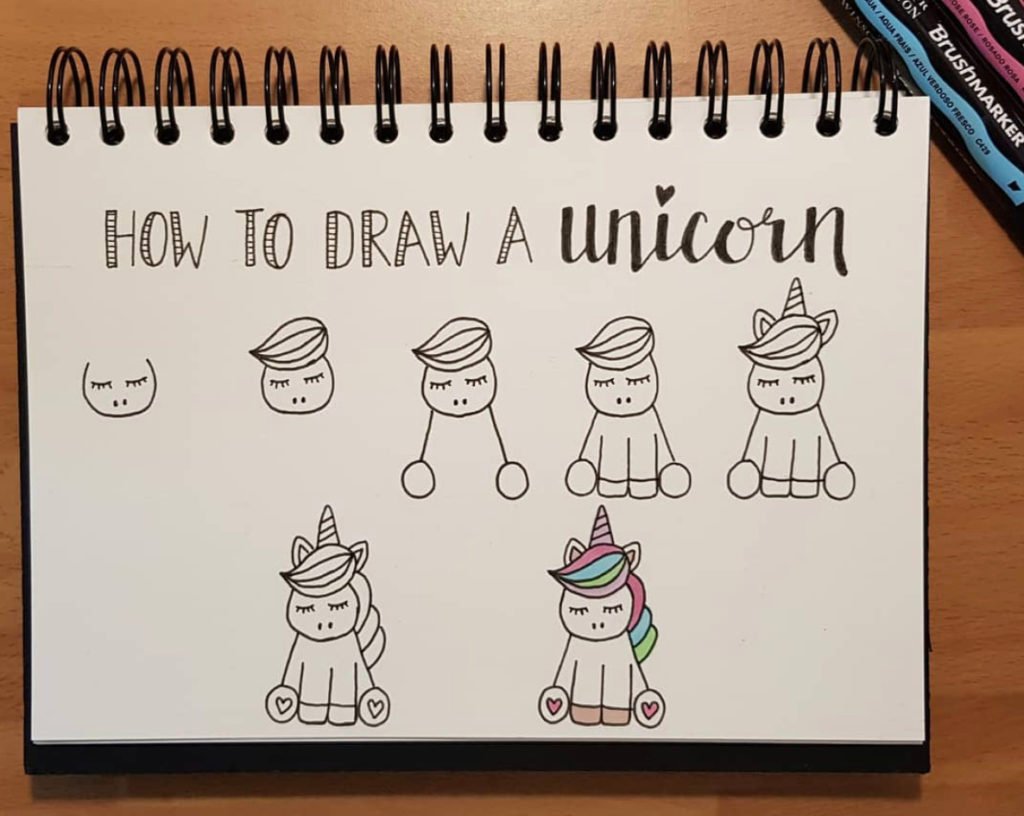 Learn how to draw a unicorn step by step 