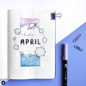 april month bullet journal