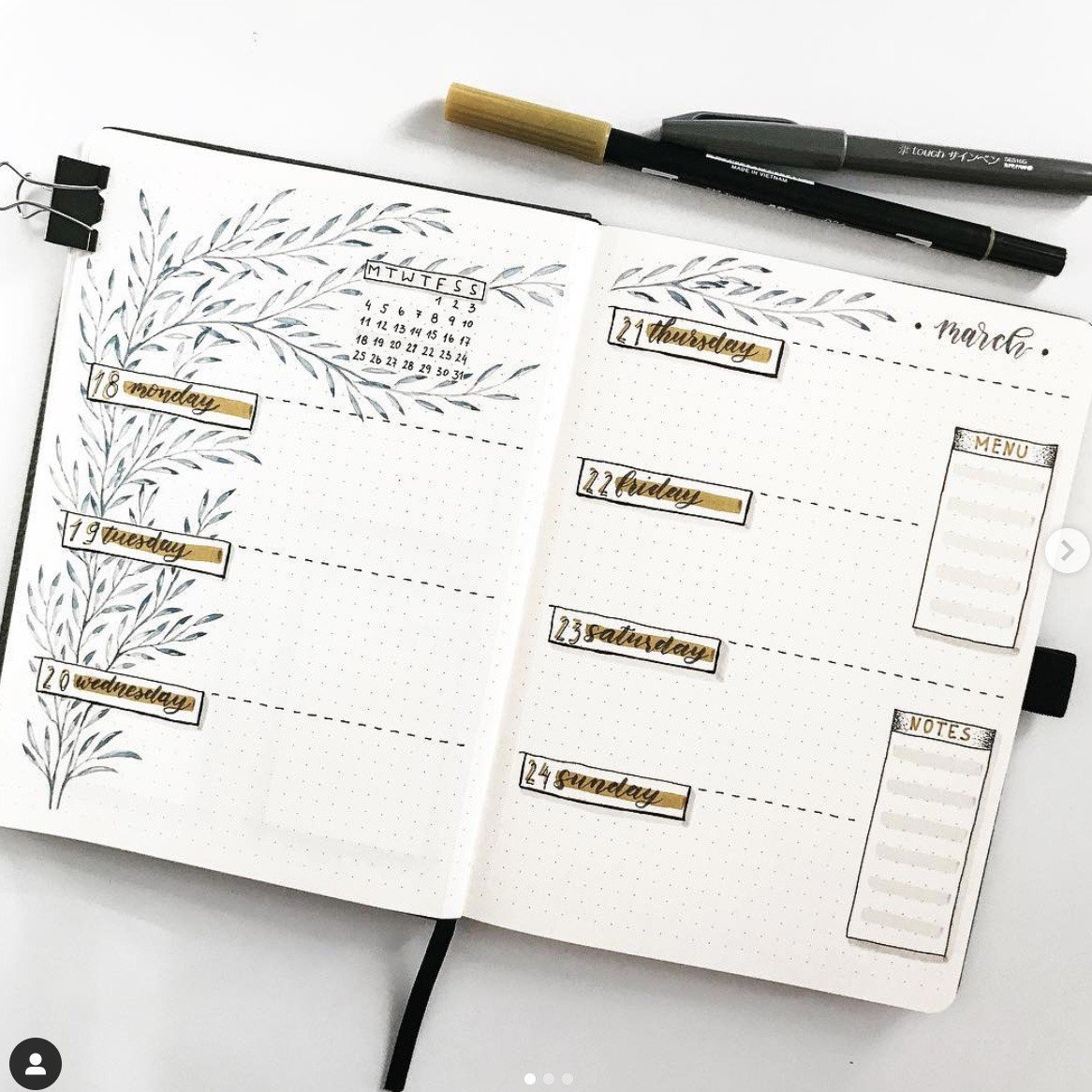 Bullet Journal Weekly Spread Ideas - The Smart Wander