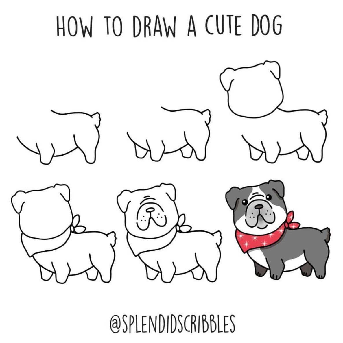 How To Draw A Dog Easy Step By Step The Smart Wander