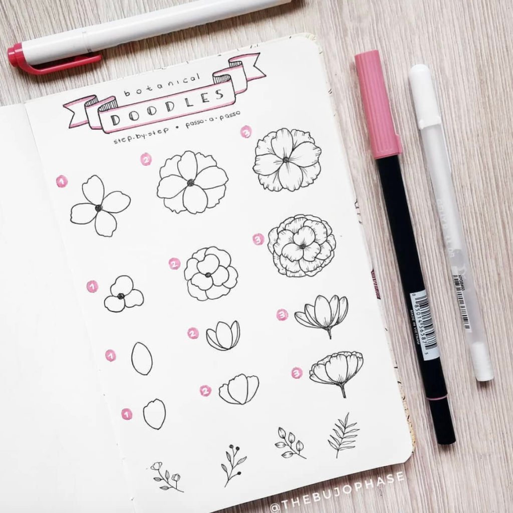how to draw flowers easily