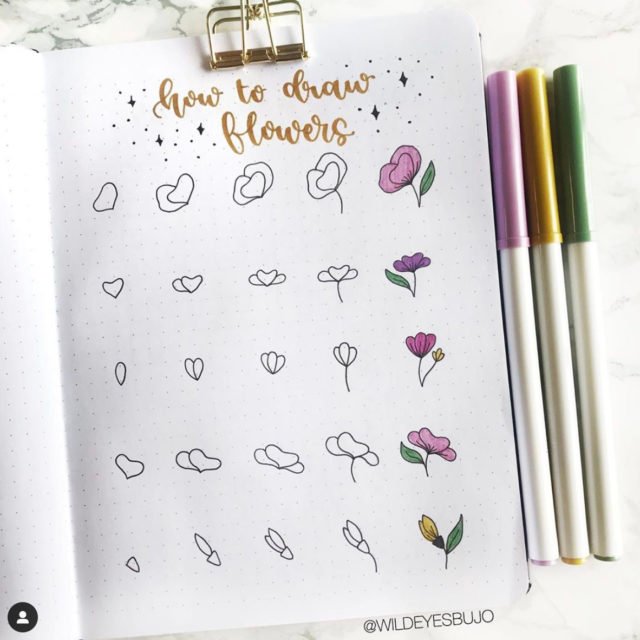 How to draw flowers step by step - The Smart Wander