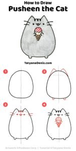 How to draw a Cat: Easy Step by Step tutorial - The Smart Wander