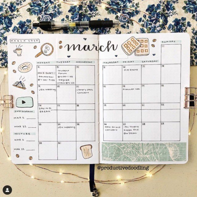 Best March Bullet Journal Ideas - The Smart Wander