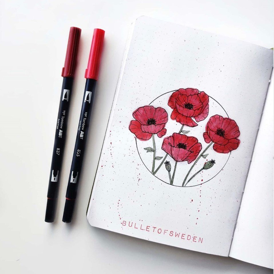 bullet journal flower pages ideas