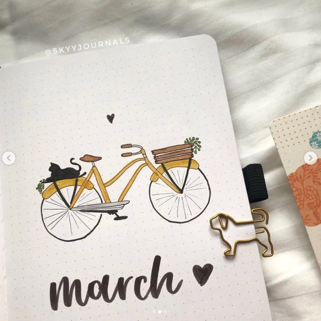 bullet journal ideas bicycle