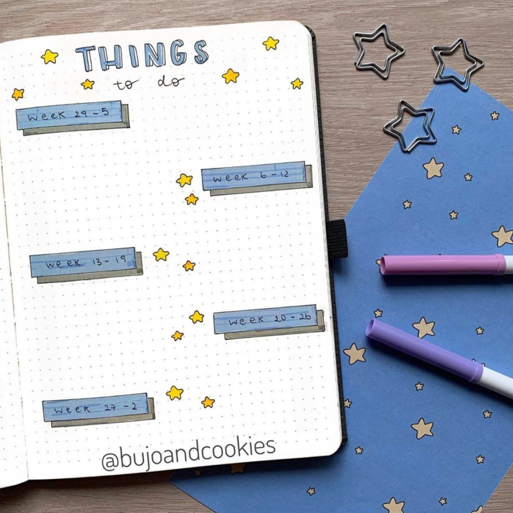 bullet journal things to do