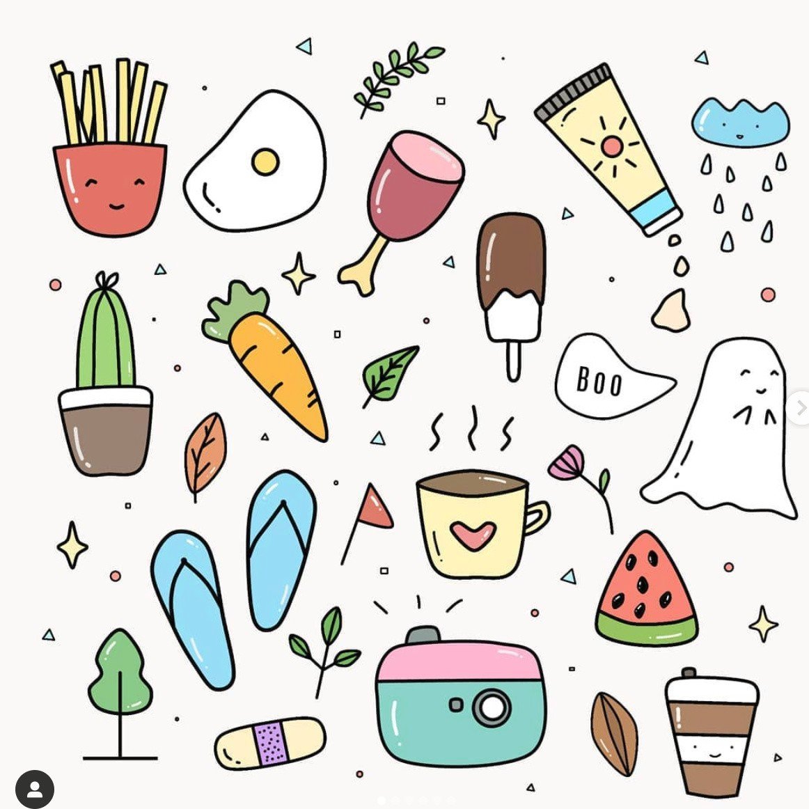 super cute food doodles.