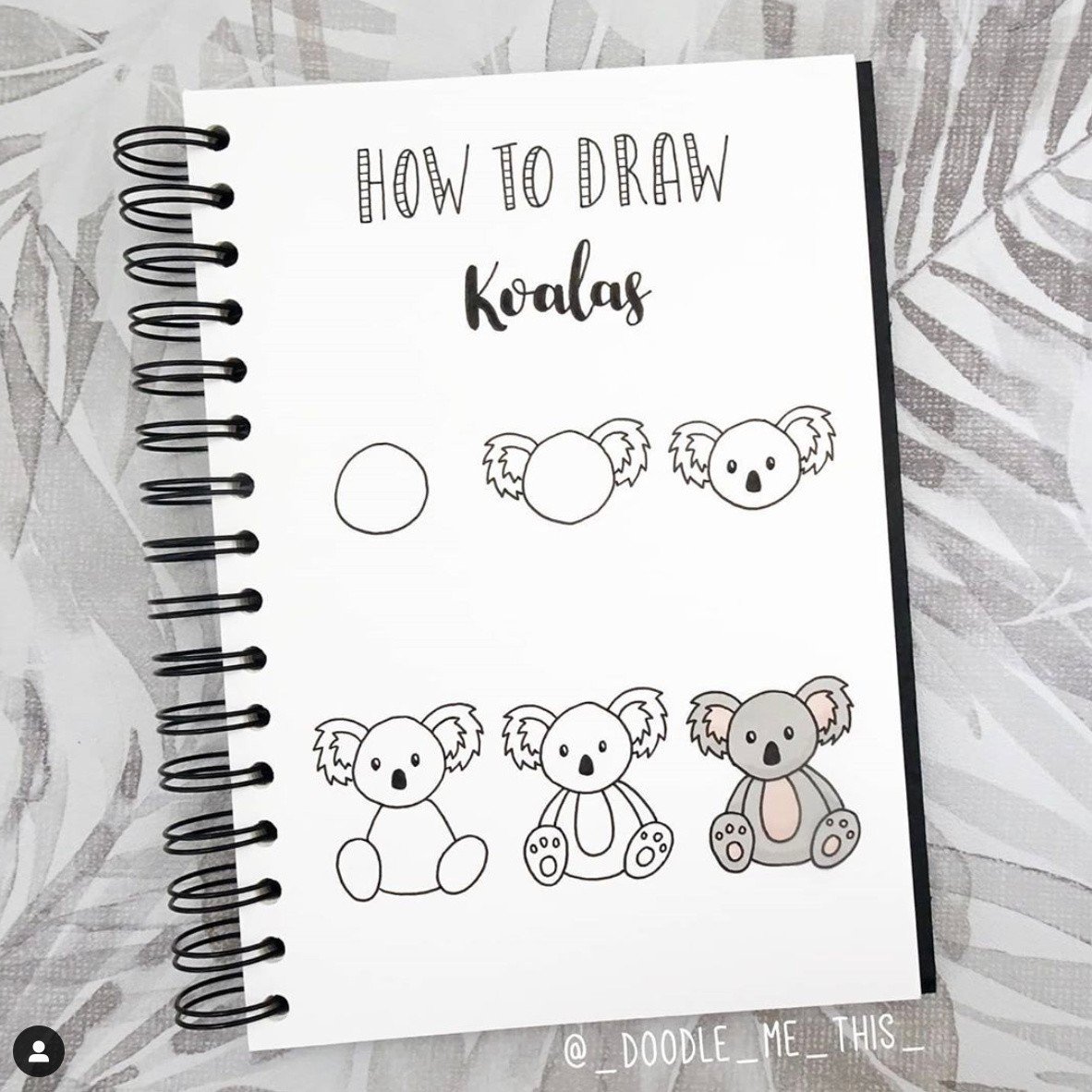 How to draw koala step by step