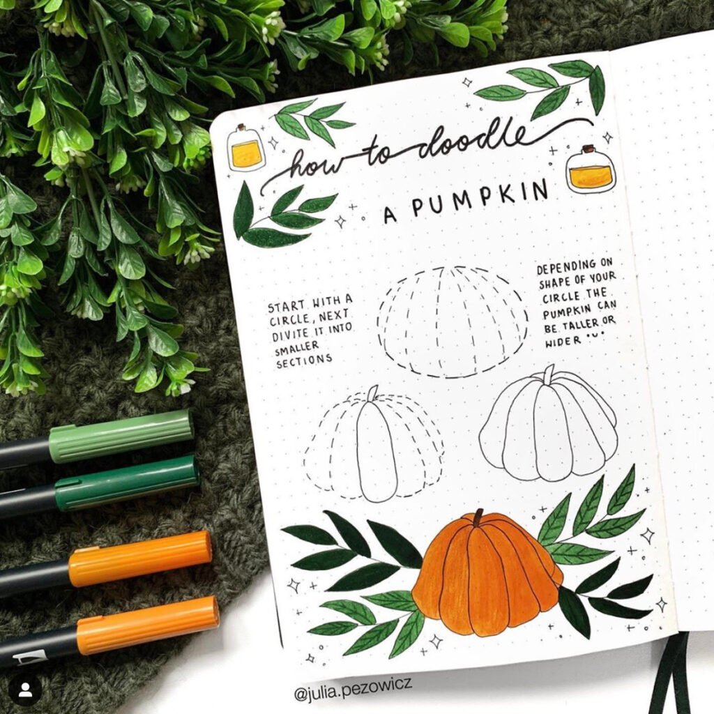 how to draw pumpkin step by step