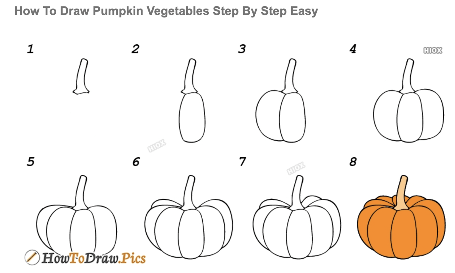 How to draw pumpkin step by step The Smart Wander