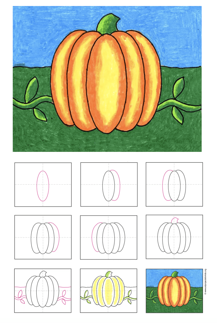 How to draw pumpkin step by step The Smart Wander