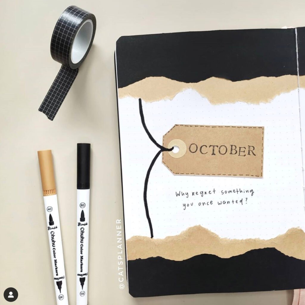 october bujo cover