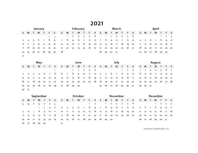 2021 Calendar Printable (Free) that you will love - The Smart Wander