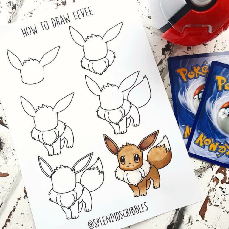How to draw Eevee step by step The Smart Wander